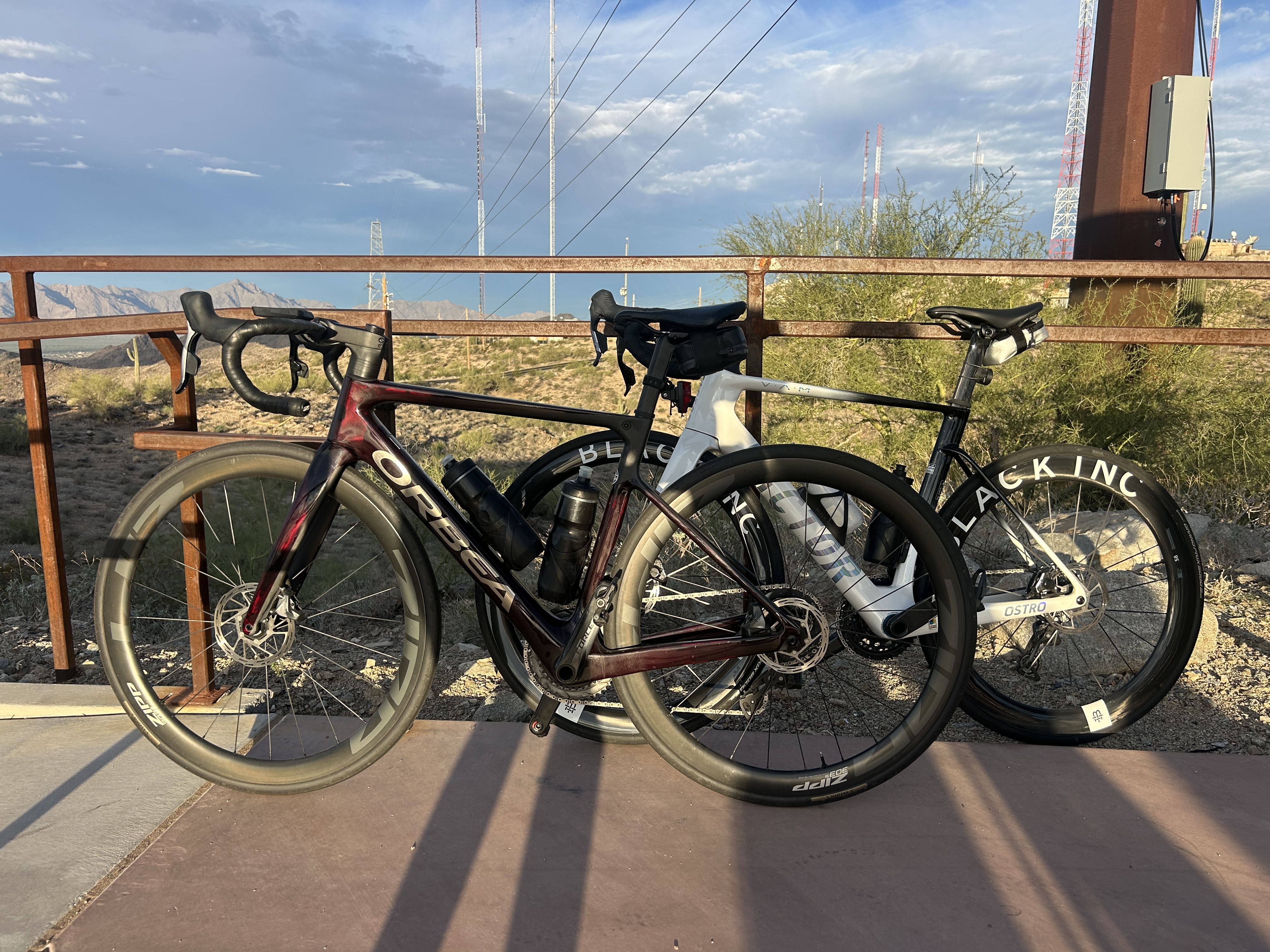 Bikes gathered at the Silent Sunday ride