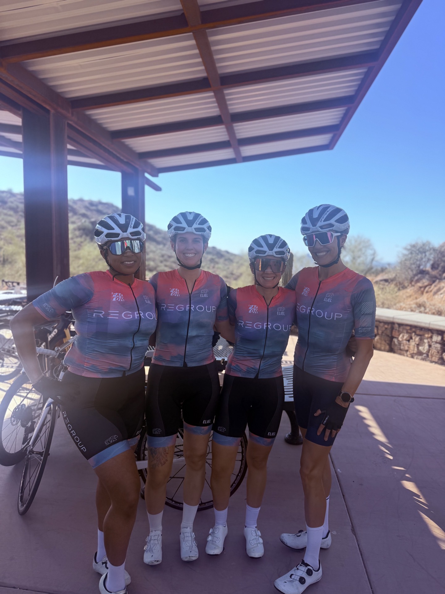 Regroup riders at a summer ride stop
