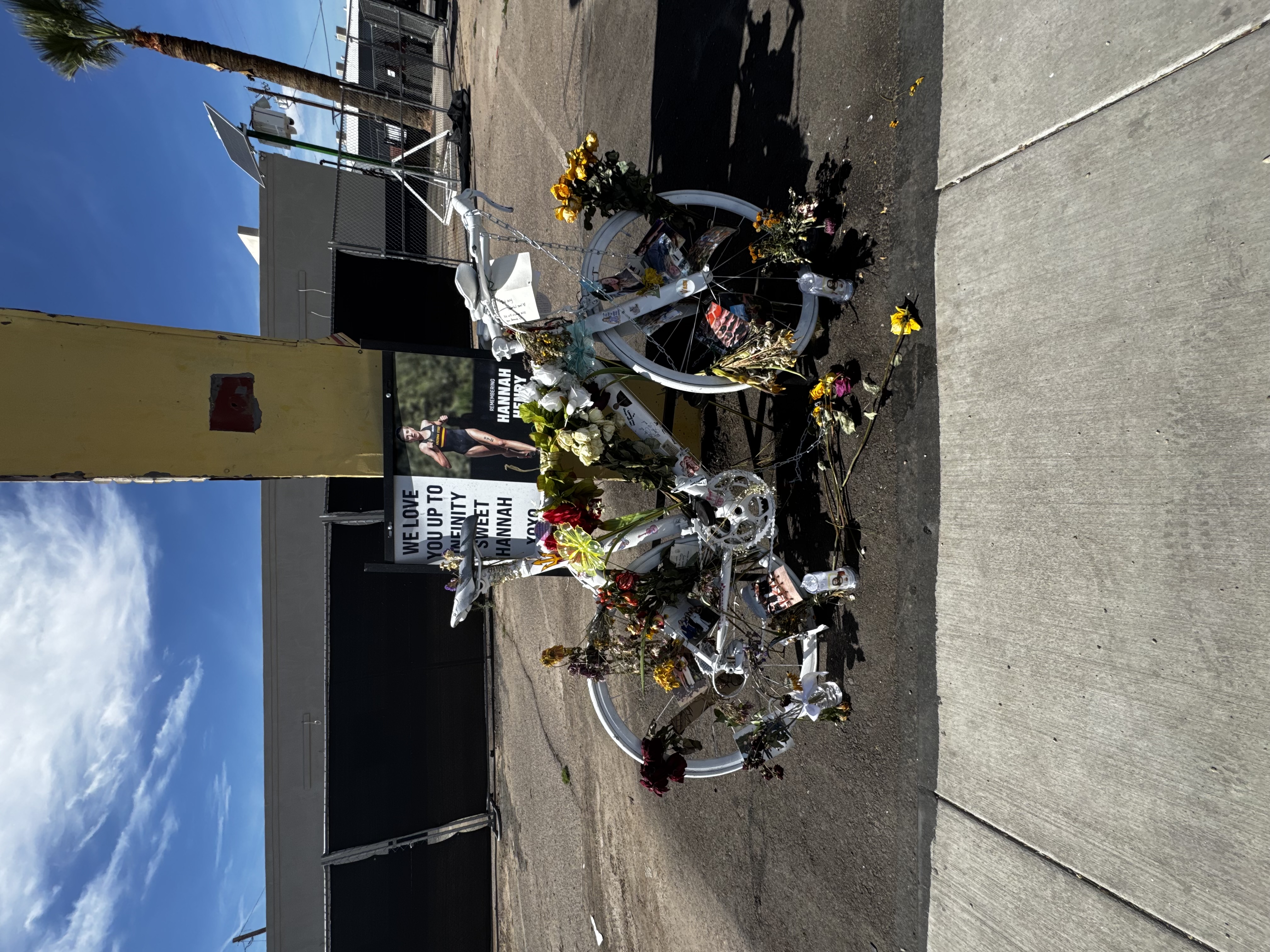 Ghost bike memorial for Hannah