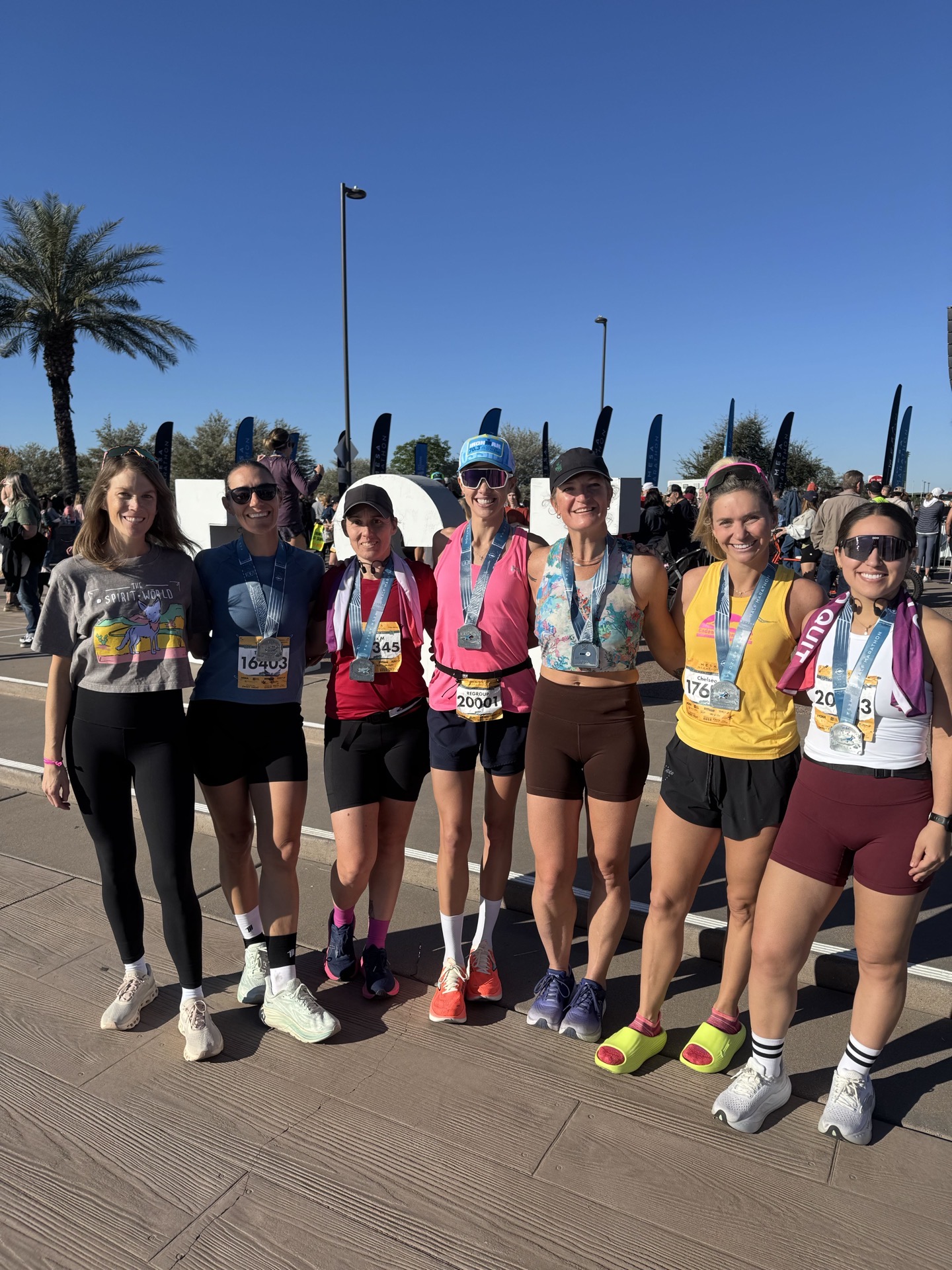 Mesa Half Marathon team with medals
