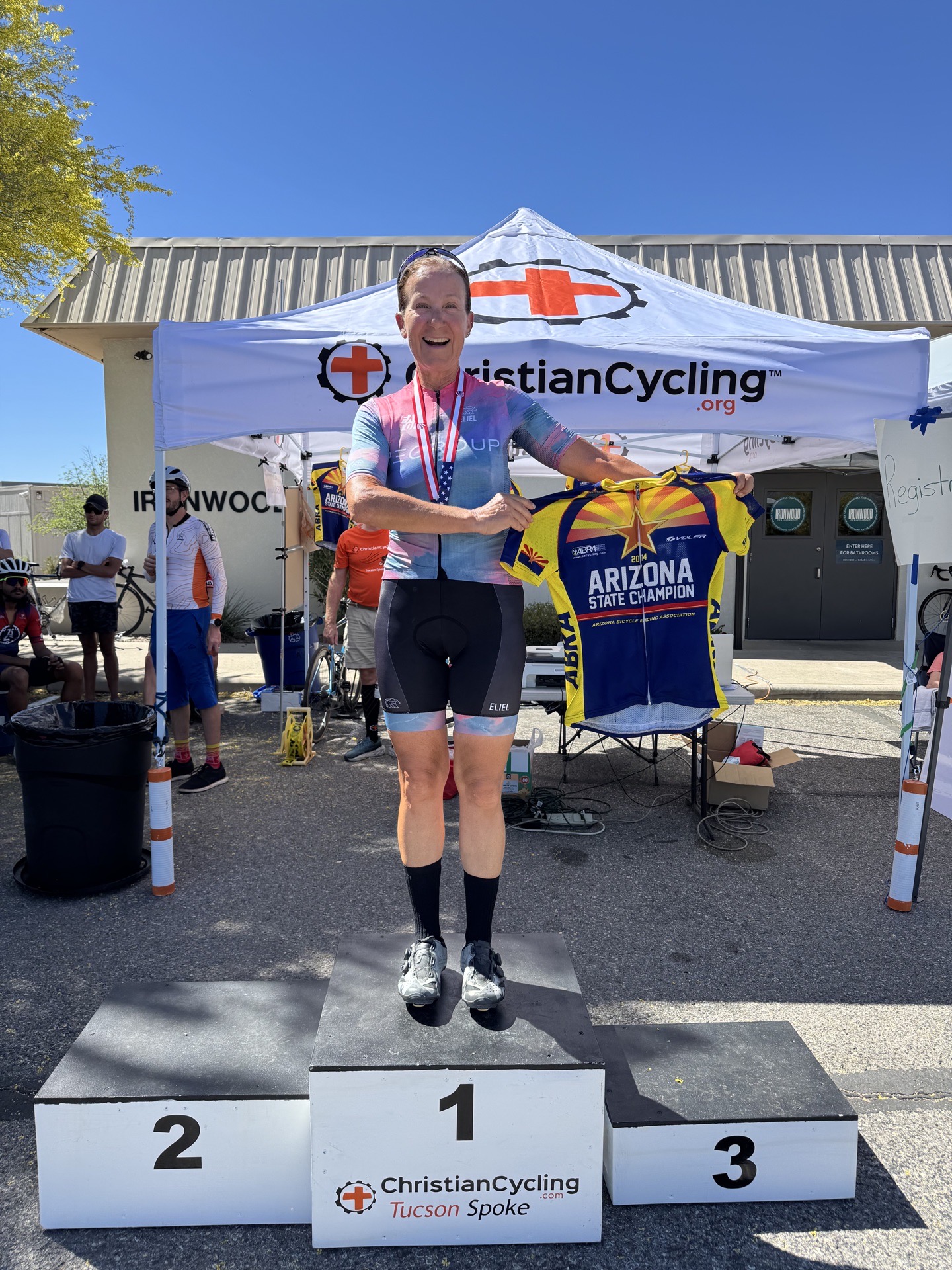 Mandy as the Cat 4 Crit State Champion