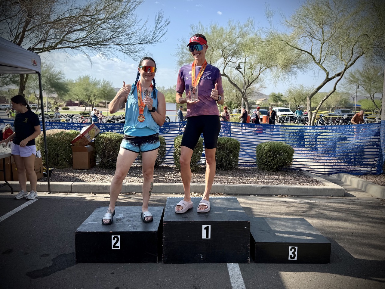 Ann on the podium at Mountain Man Olympic Tri
